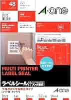 ルーさん専用 Amazon.co.jp: エーワン ラベルシール 下地がかくせるタイプ 4面
